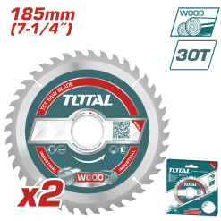 Pack 2 Hoja Disco Sierra Circular 7 1/4 30 Dientes Total