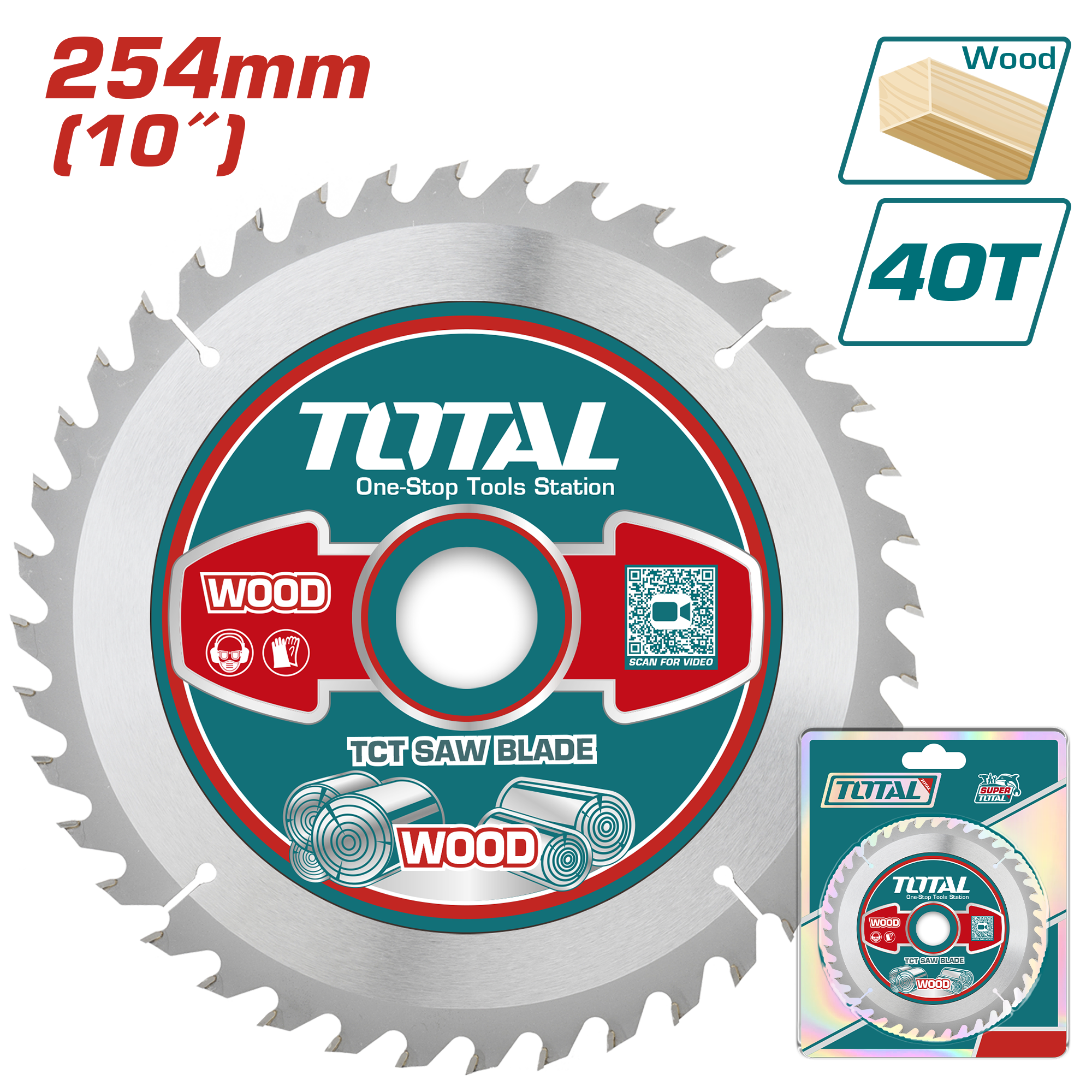 Disco DE Sierra TCT 10" 254/255MM 40T Madera