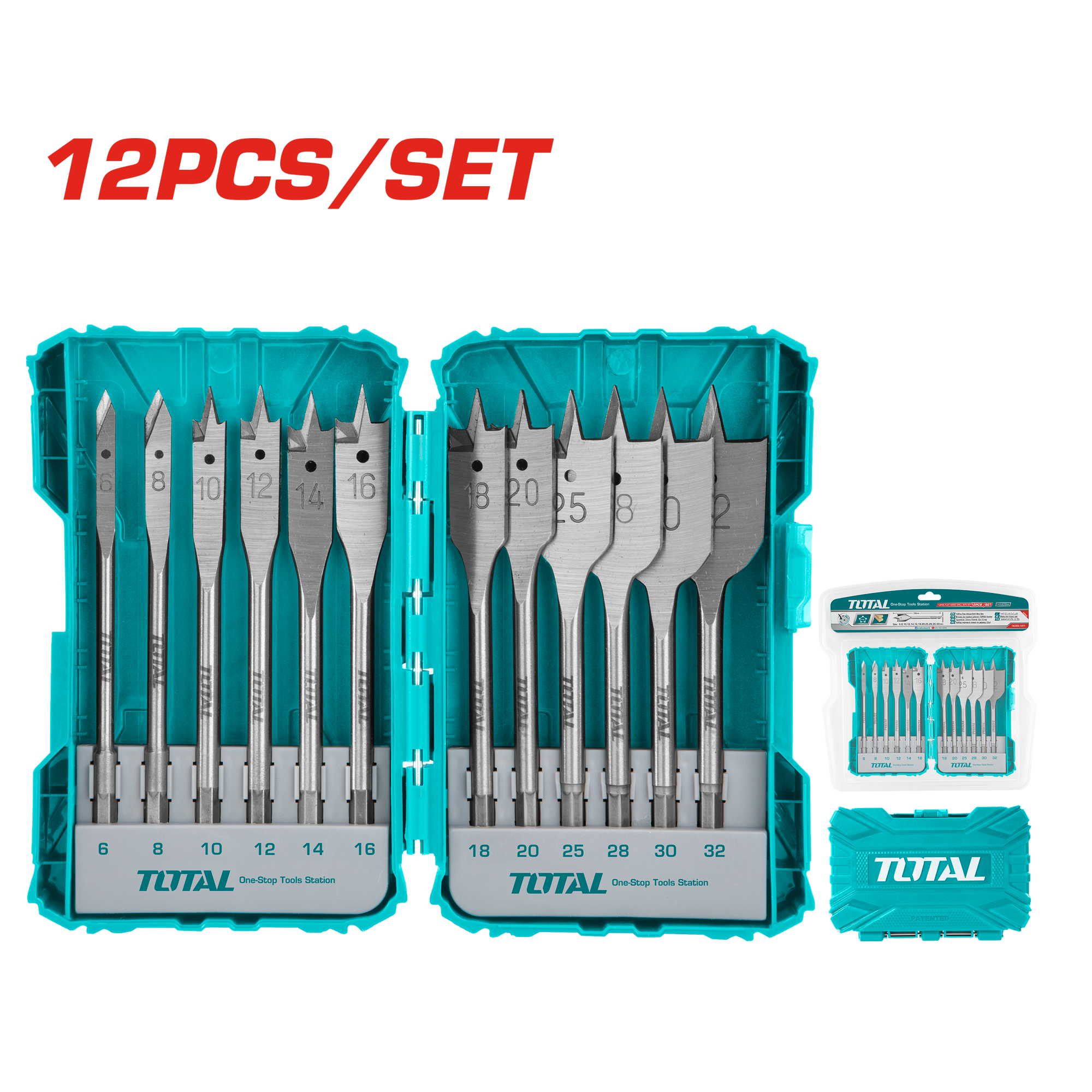 Broca Planas SET 12PCS Madera 1/4'' HEX 152MM