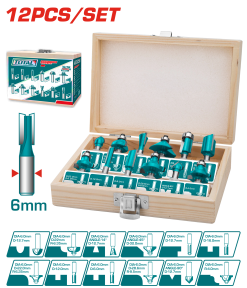 KIT 12 Piezas Cuchillo Router Total