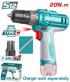 Atornillador Inalámbrico 12v - 1 Batería, Carga Usbc