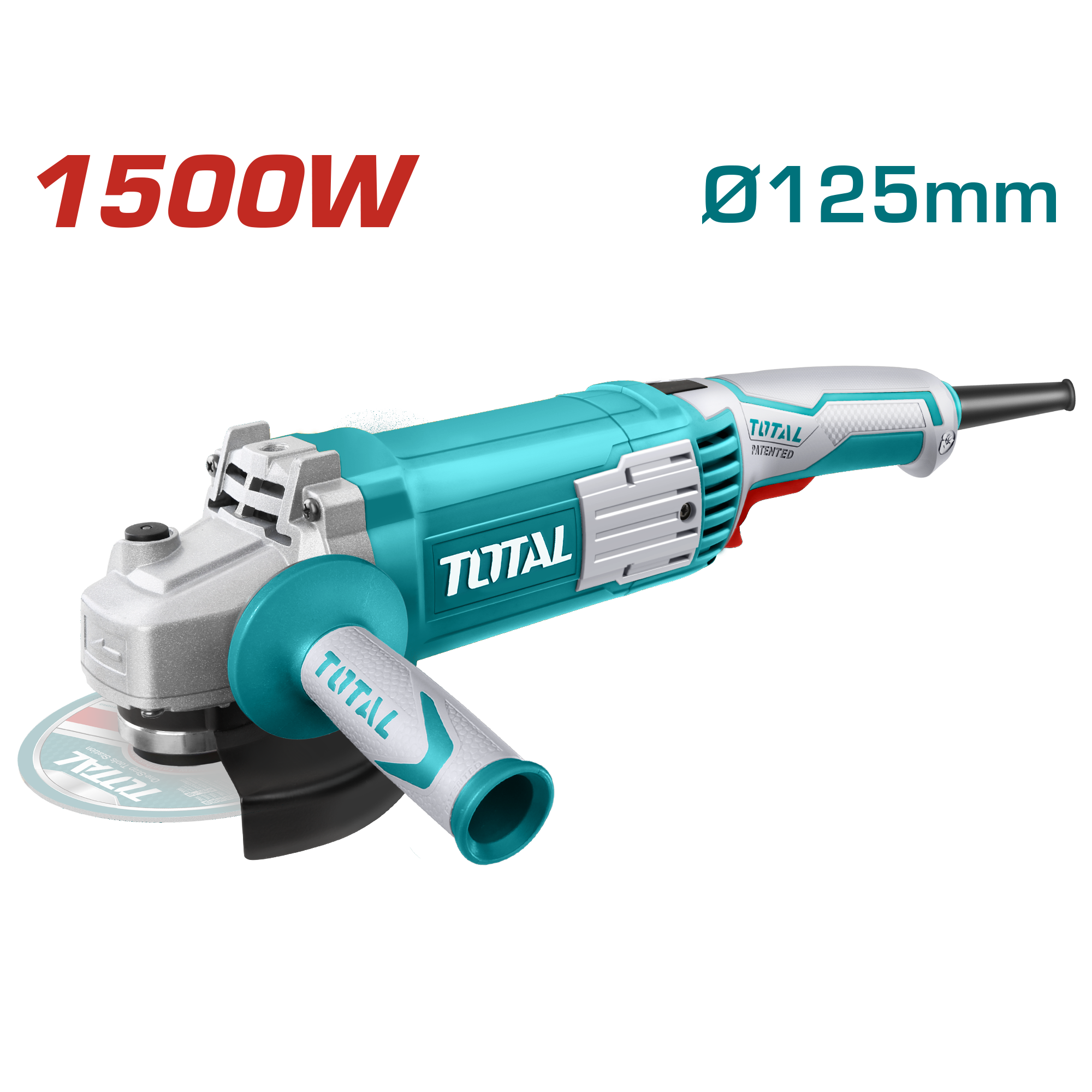 Amoladora Angular 5"1500W 1100RPM 125MM 14M 220V Industrial
