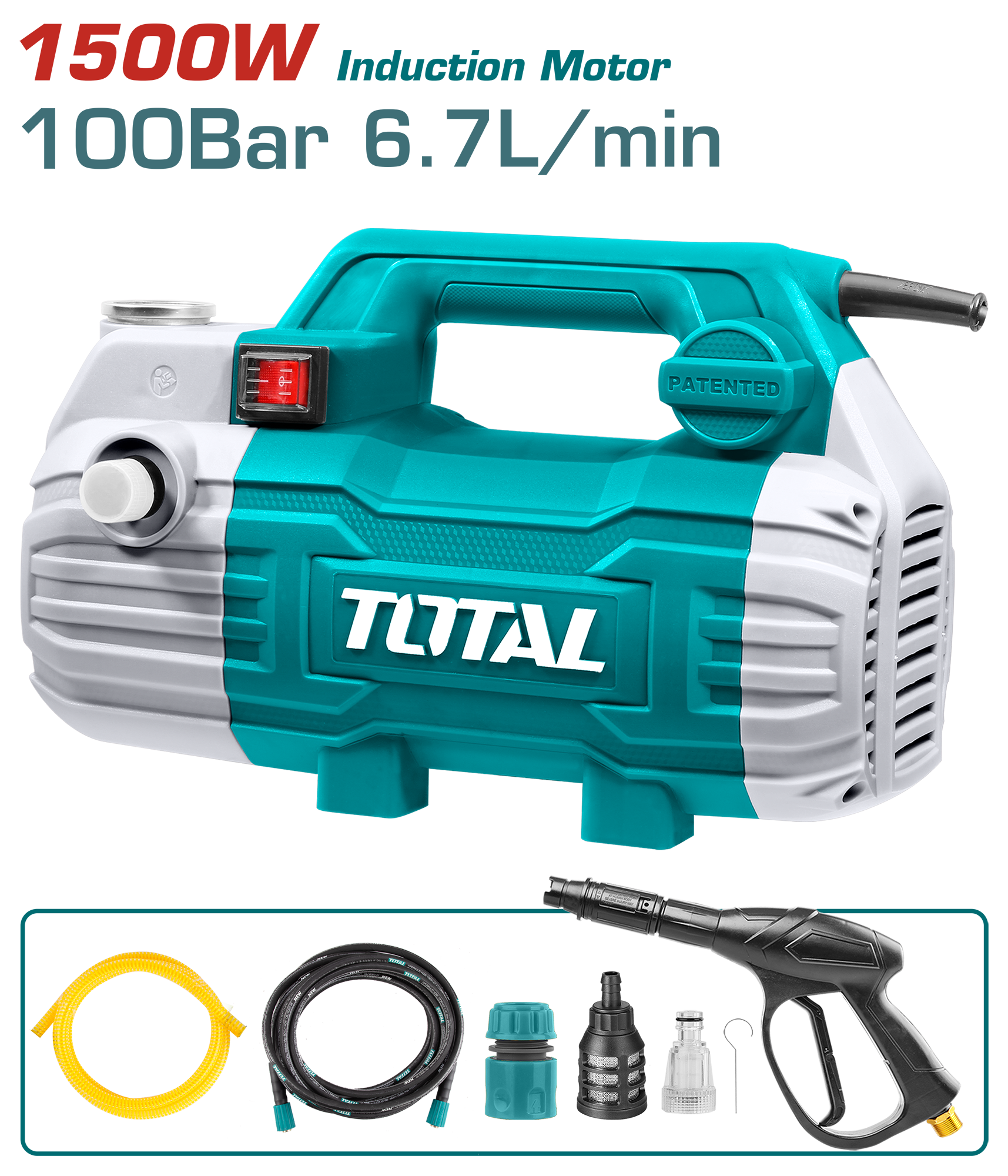 Hidrolavadora Portátil 100 Bar, 7.0 L/Min 1500w