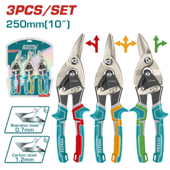 SET DE 3 Tijeras Corta Chapa - Recta Derecha Izquierda