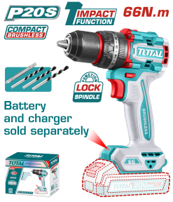 TALADRO ATORNILLADOR Y PERCUTOR 66NM INALAMBRICO 1/2plg 20V