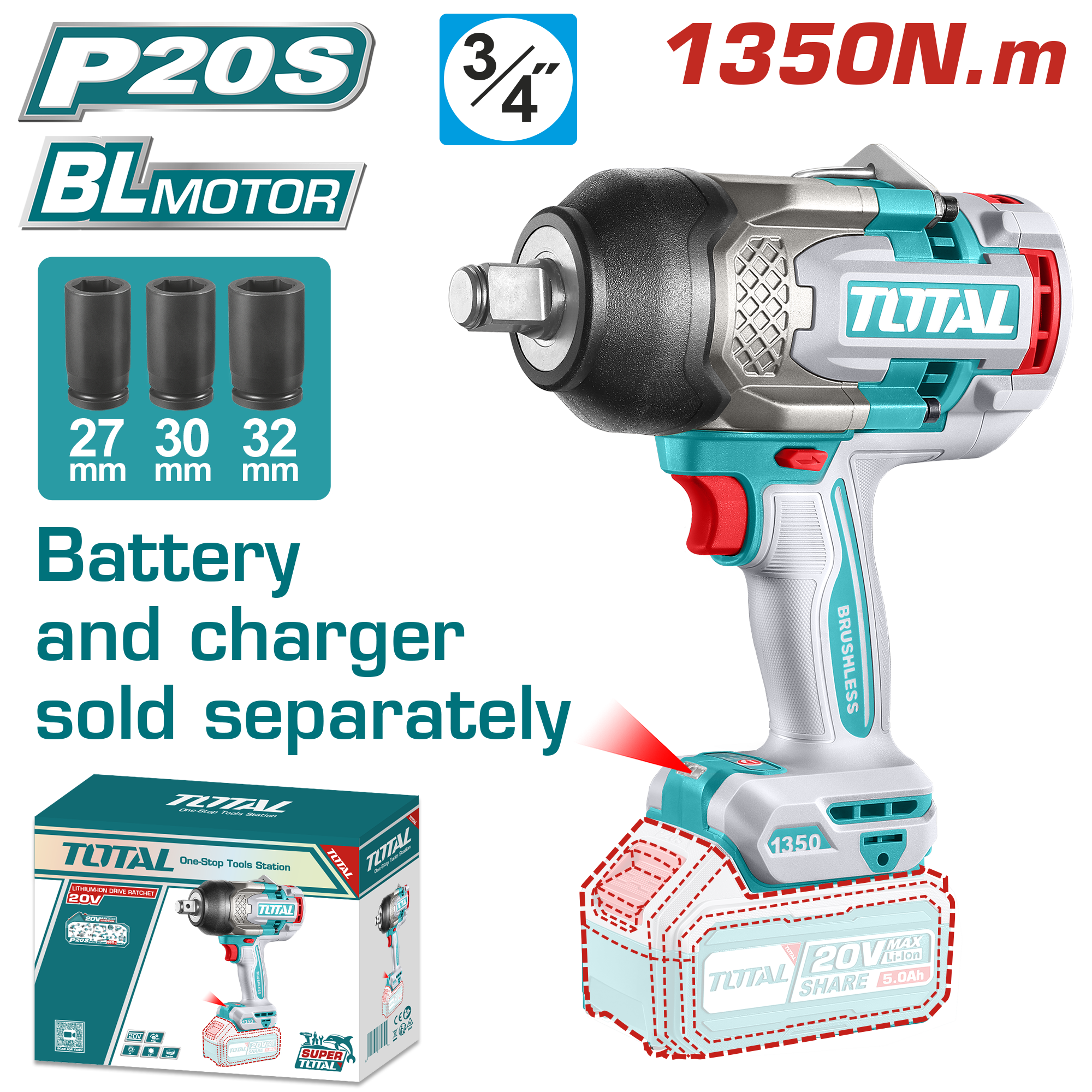 Llave Impacto 1350NM 20V