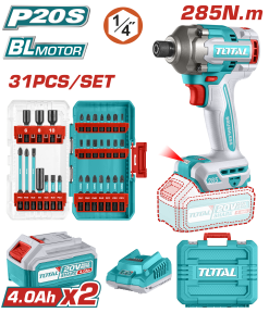 Atornillador De Impacto Inalambrico 1/4 20v + Puntas